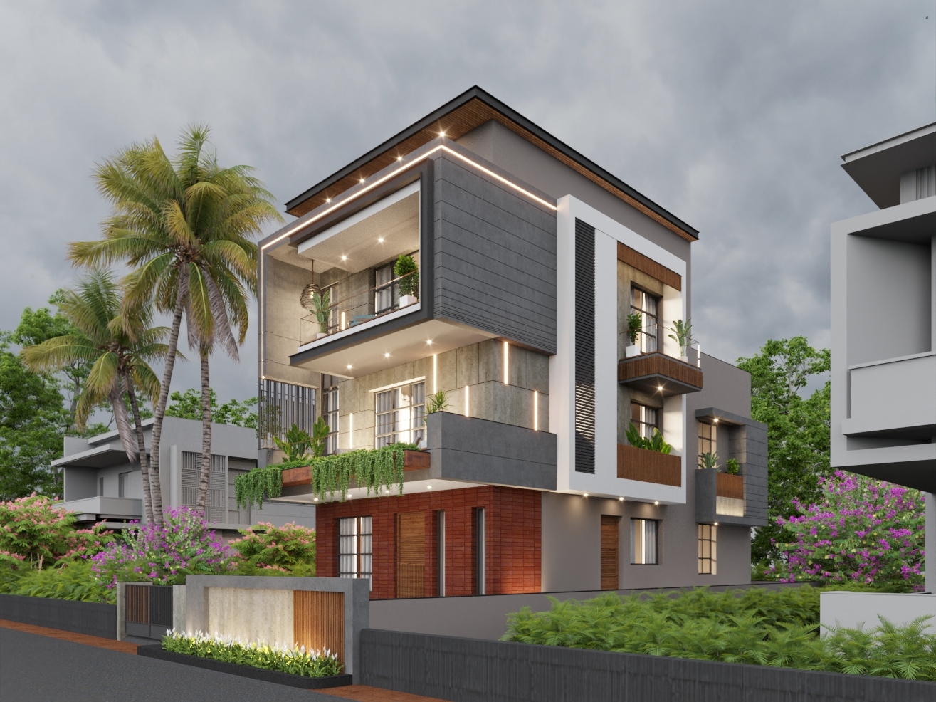 3 Storey Bunglow's Engineering and Architecture by North Change - 2
